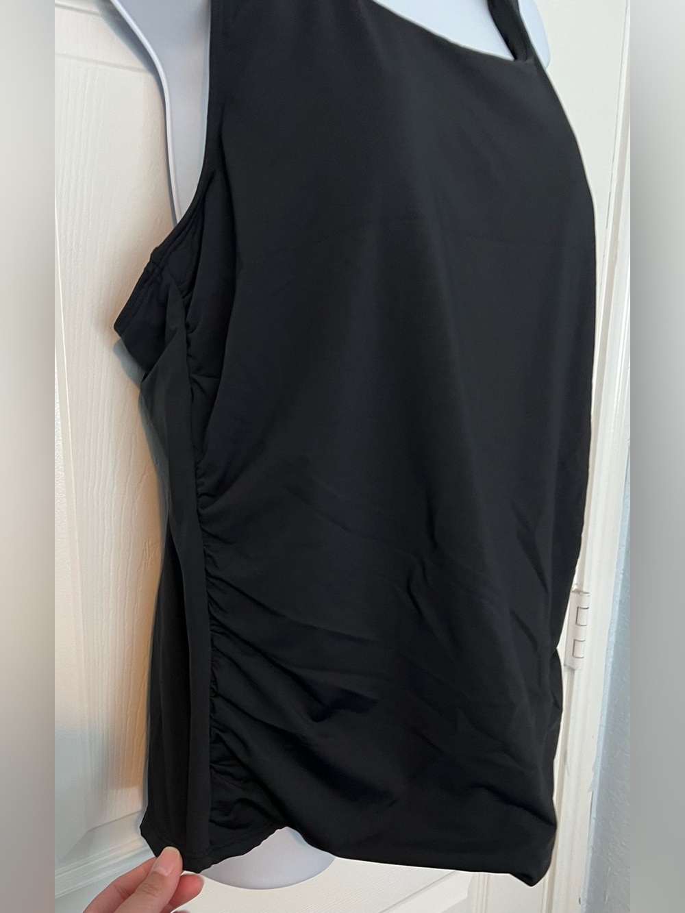 Tempt Me Classic Black Women's Tankini Bikini Top Swimwear XXL NWT